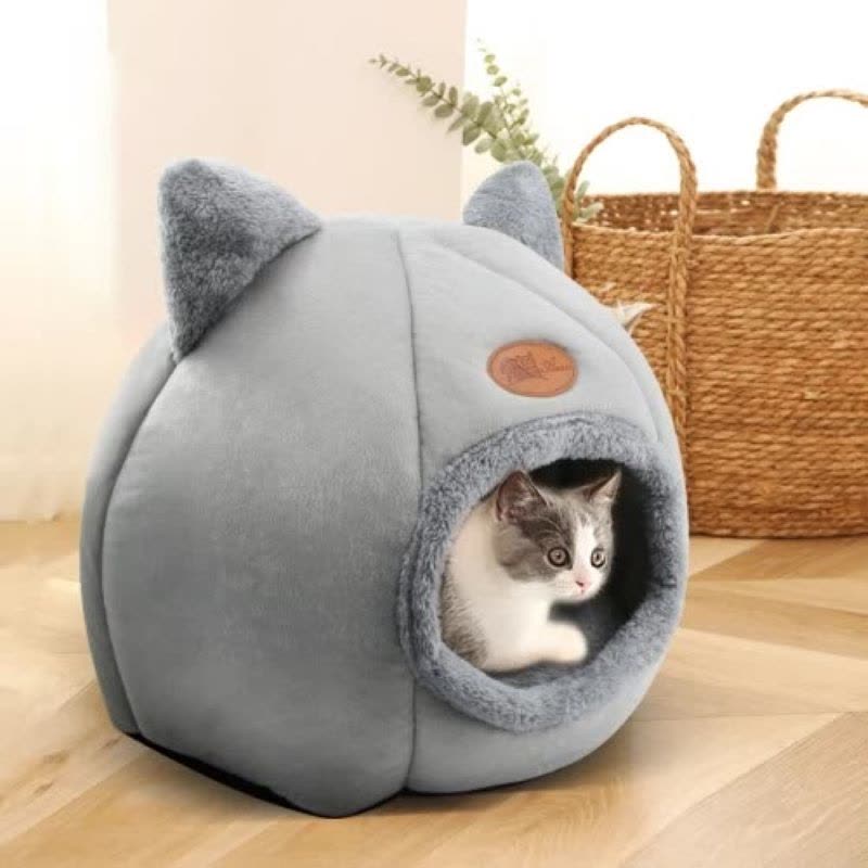 Camp Meow Cat Tent – Cozy Cat Cave Bed – Kittykat Club